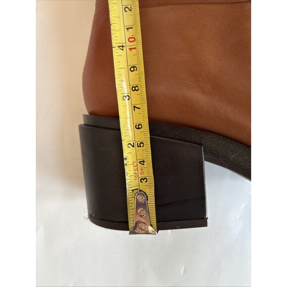 Ladies Franco Sarto Dorica Wide Calf Tall Shaft Taupe Brown Leather Boots 9M WC - Picture 8 of 10